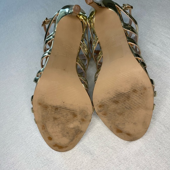 Aldo brand gold colored gladiator style heels - Picture 10 of 12